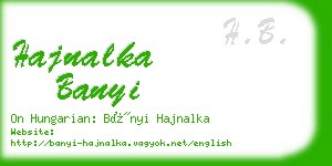 hajnalka banyi business card